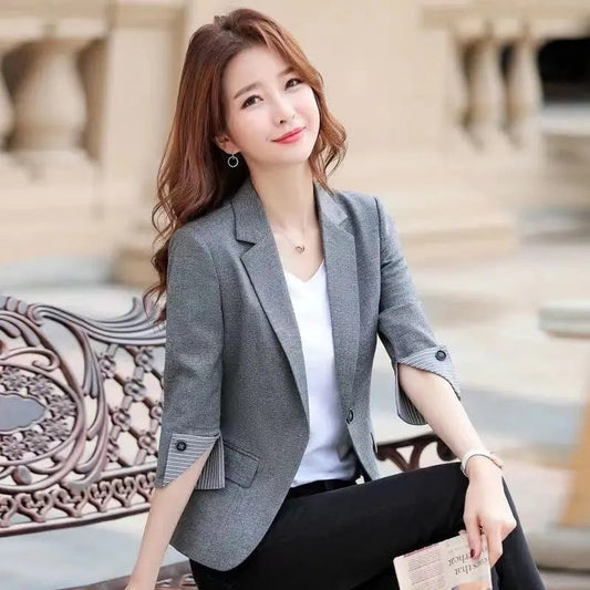 Three-quarter Sleeve Thin Business Wear Slim Fit Fashion Elegant Business Suit