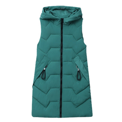 Down Cotton Vest Women's Mid-length Plus Size Coat